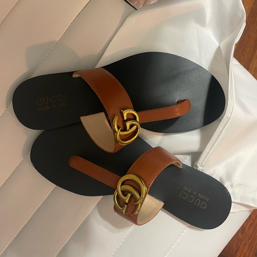 Leather GG Sandals
